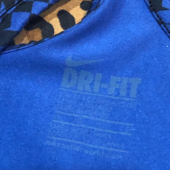 NIKE Dri Fit Racerback Tank Top Size XS Blue&Black - Picture 7 of 12